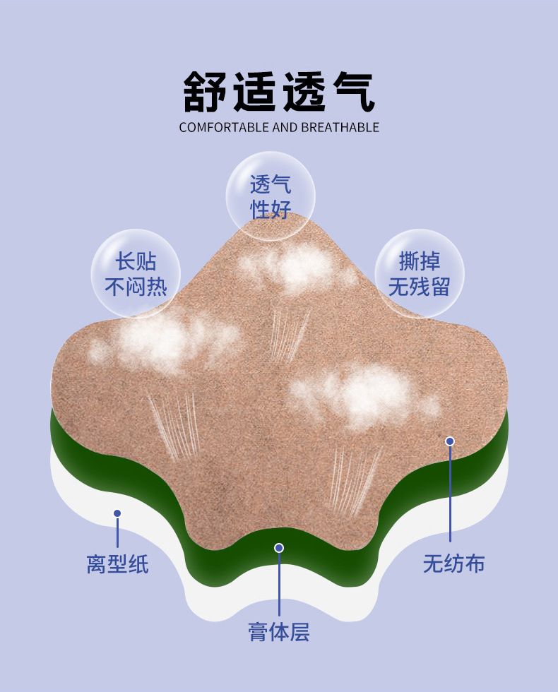 艾草贴采用透气无纺布